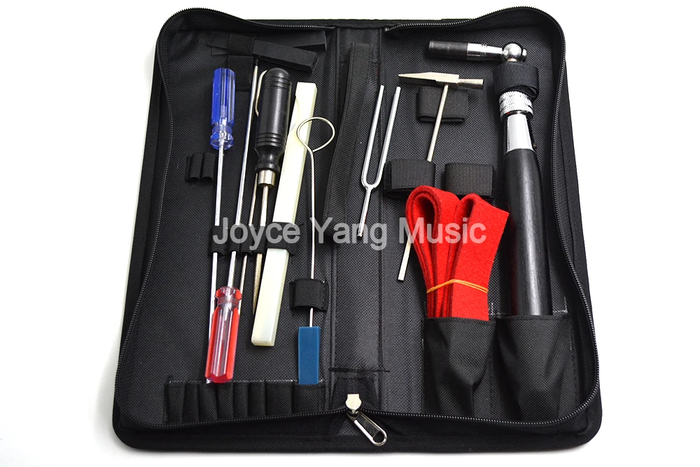 Set of 10pcs Piano Tuning Maintenance Tools Kit For Piano Tuning Wrench Wooden Handle Accessories with Case Free Shipping