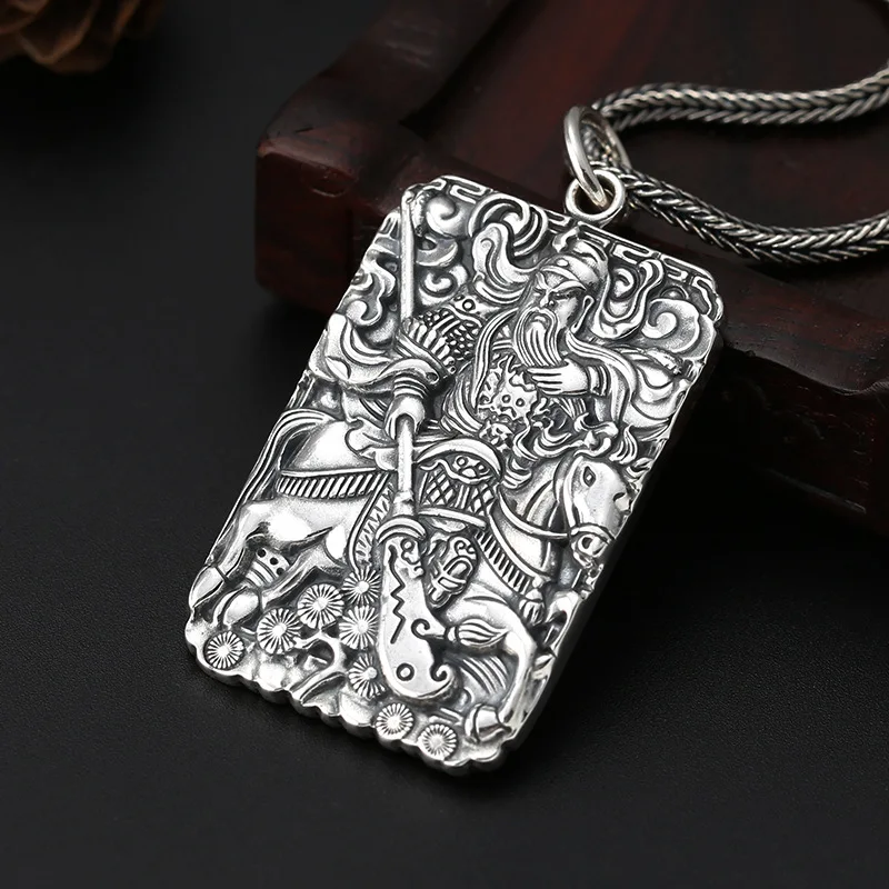 2019 Birthday present Pendant 100% S990 Sterling silver Jewelry Men Buddha Mantra Amulet Necklace making P29 | Украшения и