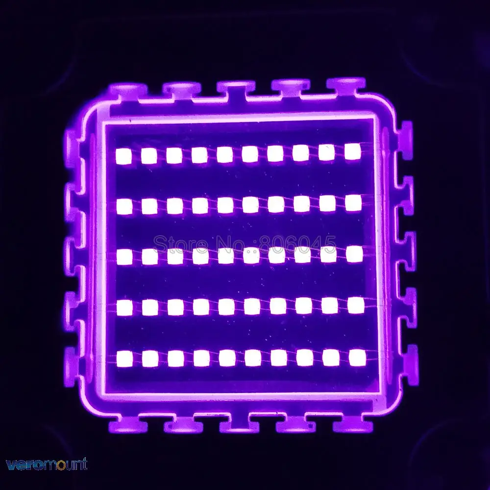 50 Вт УФ фиолетовые светодиодные ультрафиолетовые лампы чипы 365nm 380nm 395nm 420nm