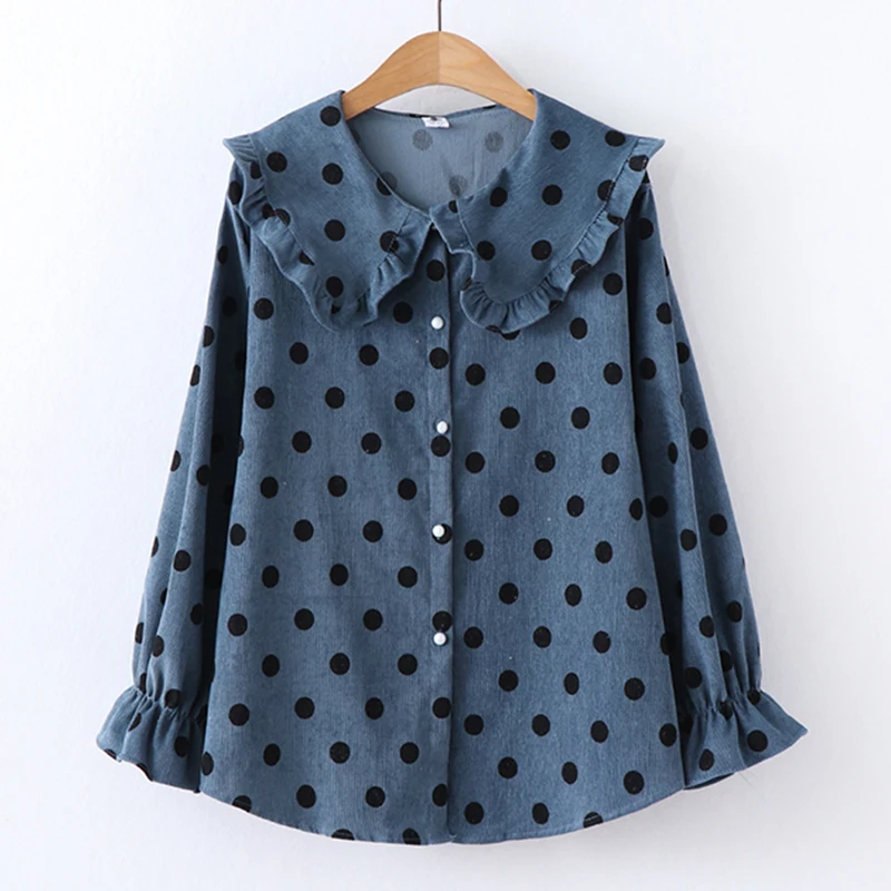 Blusas Femininas юбка в стиле мори вельветовые рубашки блузка женская кукольный