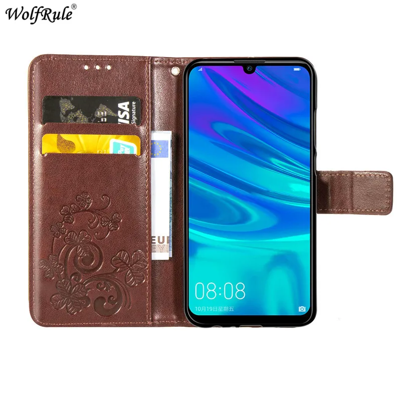 Чехол для Huawei Honor 10i откидной из искусственной кожи с отделением карт чехол