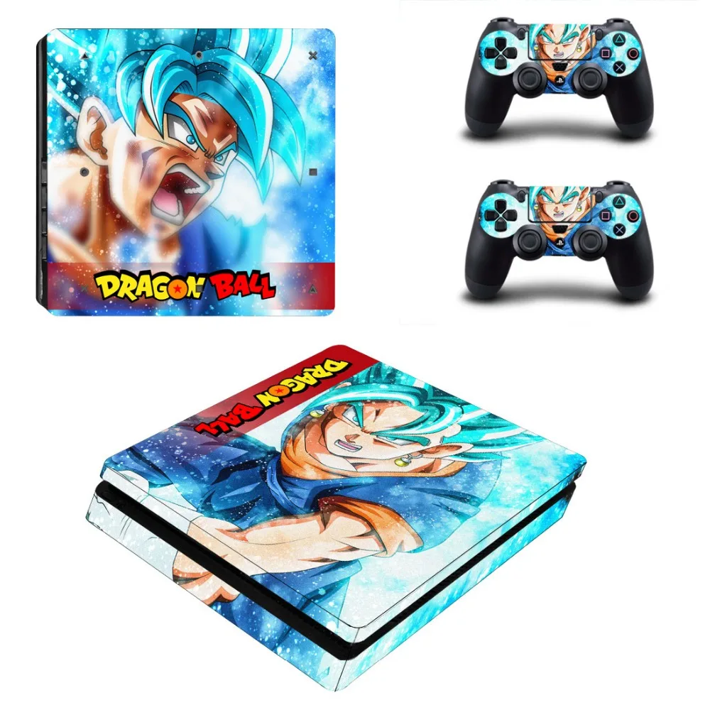Наклейка из кожи Dragon Ball Z для Playstation 4 PS4, тонкая дизайнерская наклейка для консоли, чехол для контроллера PS4, тонкие виниловые наклейки