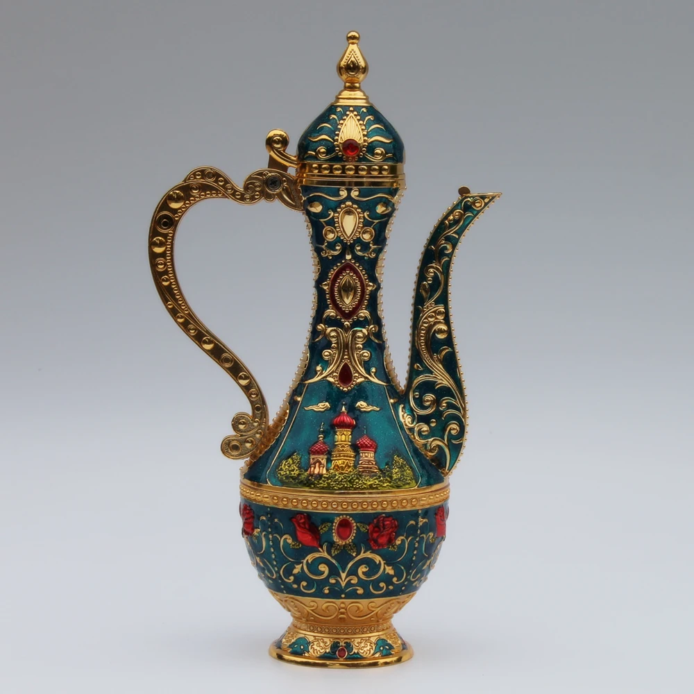 Металлический винный набор IMUWEN золотистого и синего цвета роскошный чайный