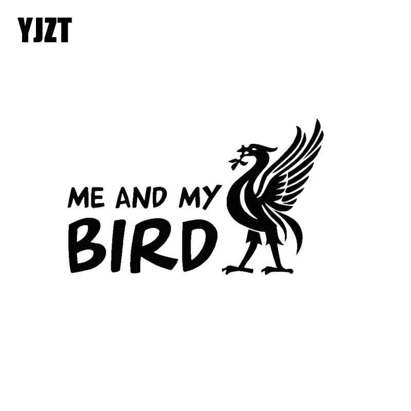 

YJZT 16,7 см * 10,2 см «я и моя Птица», модный виниловый Стайлинг автомобиля, наклейка на окно автомобиля, графическая фотография