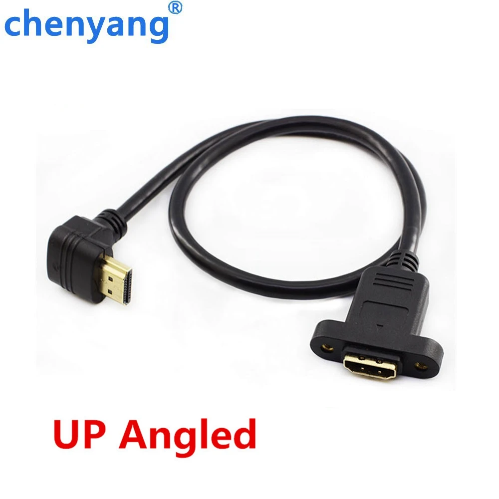 Левый и правый угловой 50 см HDMI совместимый Удлинительный кабель 1 4 адаптер Папа