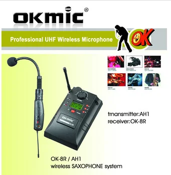 1set 8R AND AH1 Mic Рекомендуем OKMIC UHF 830-842 МГц музыкальный инструмент микрофоны Saxe профессиональные однонаправленный труба саксофон микрофон вокальные микрофоны - Цвет: 1set 8R AND AH1 Mic