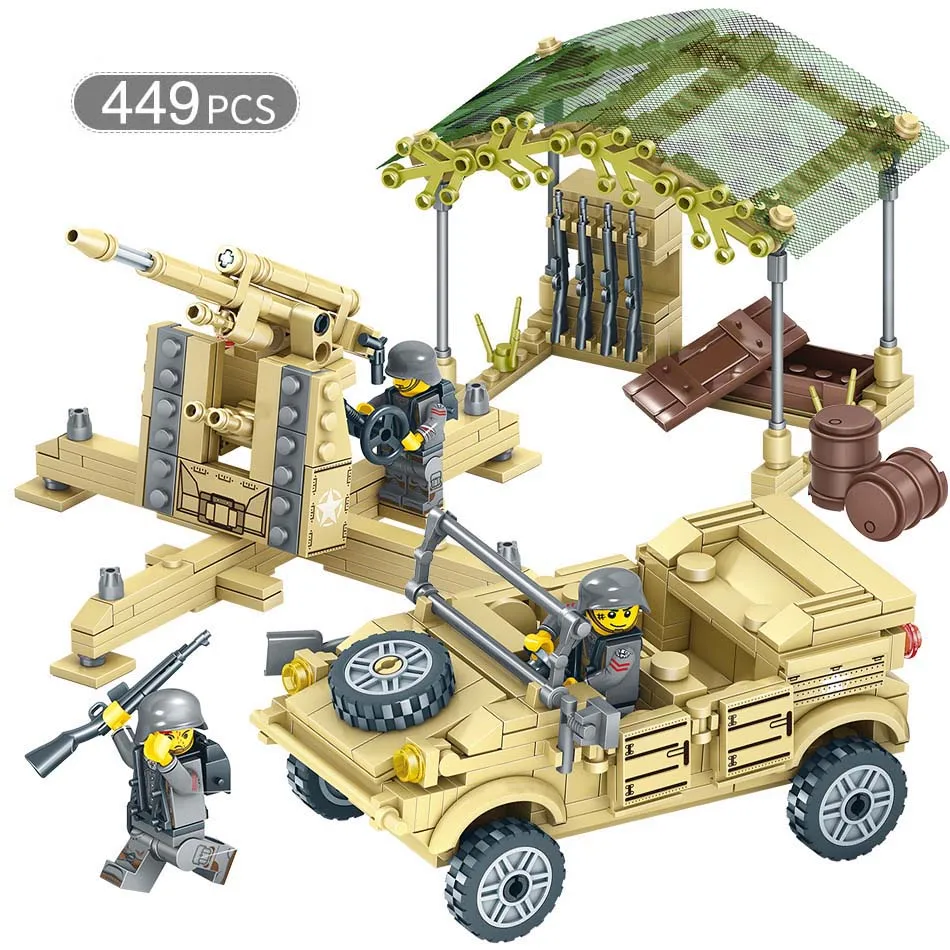 Творческие строительные блоки игрушки для детей DIY подарок KAZI рисунок WW2