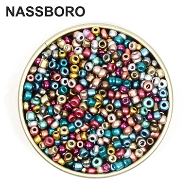 GBP13 Approx.1000pcs 2MM Matellic Small SeedBeads Czech Glass Beads Charms Kralen Bead Spacers for Jewelry Making DIY Craft Wholesale - Цвет: GBP13