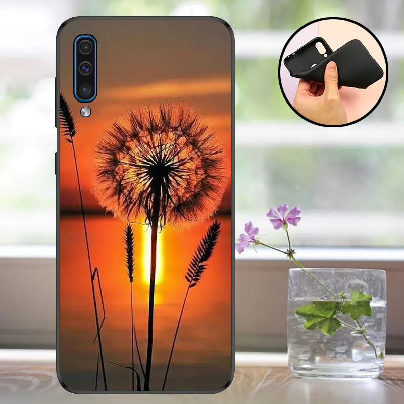 PGY Чехол для samsung Galaxy A50 Чехол черный чехол для телефона для samsung A50 чехол Капа кремния СПС samsung 50 A505f матовый чехол - Цвет: PGY
