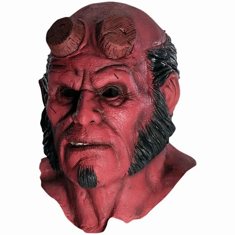 Hellboy маска капюшон Хэллоуин Реалистичные Маски силиконовая Косплей страшная