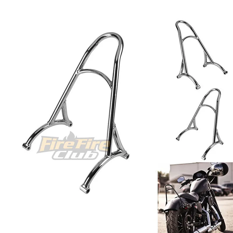 Черный хром короткий пассажирский Sissy бар спинка мотоцикла для Harley 883 XL1200 1200 Forty