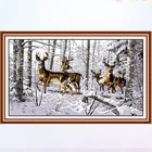 Набор для вышивки крестиком Joy Sunday с изображением антилопов в снегу