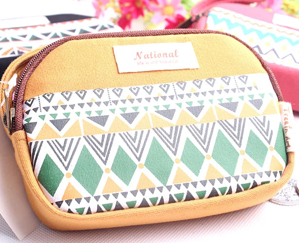 1 шт. винтажные кошельки в национальном стиле двойная молния сумка для монет