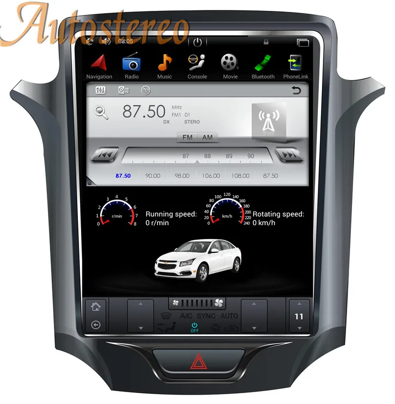 Чистый Android7.1 Tesla стиль автомобиля gps навигация для CHEVROLET CRUZE 2013- Авто navi Стерео головное устройство мультимедиа без DVD плеера
