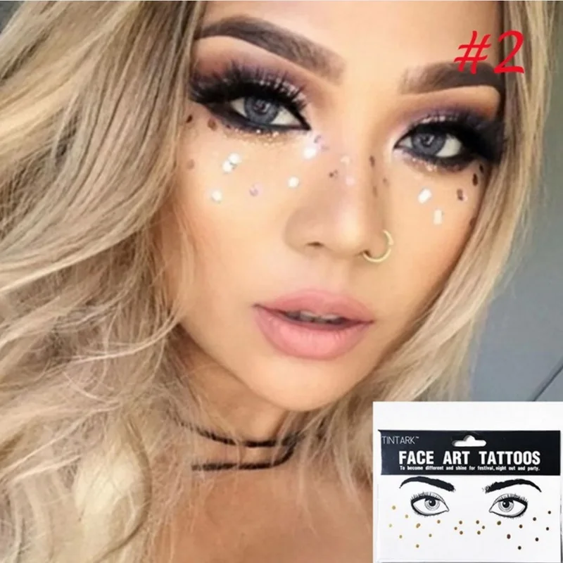 1 упаковка лицевая наклейка тату Bling ювелирное изделие для лица глаза Звезды Луна