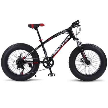 black Волчий Клык горный велосипед MTB(7/21 скорость 2," X 4,0" велосипедный шоссейный велосипед с крупными покрышками для езды по дисковый тормоз Для женщин и детей - Цвет: black