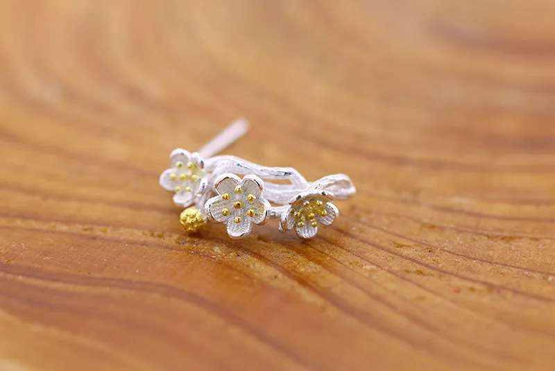 Сливы стерлингового серебра 925 милые темперамент модные красивые популярные