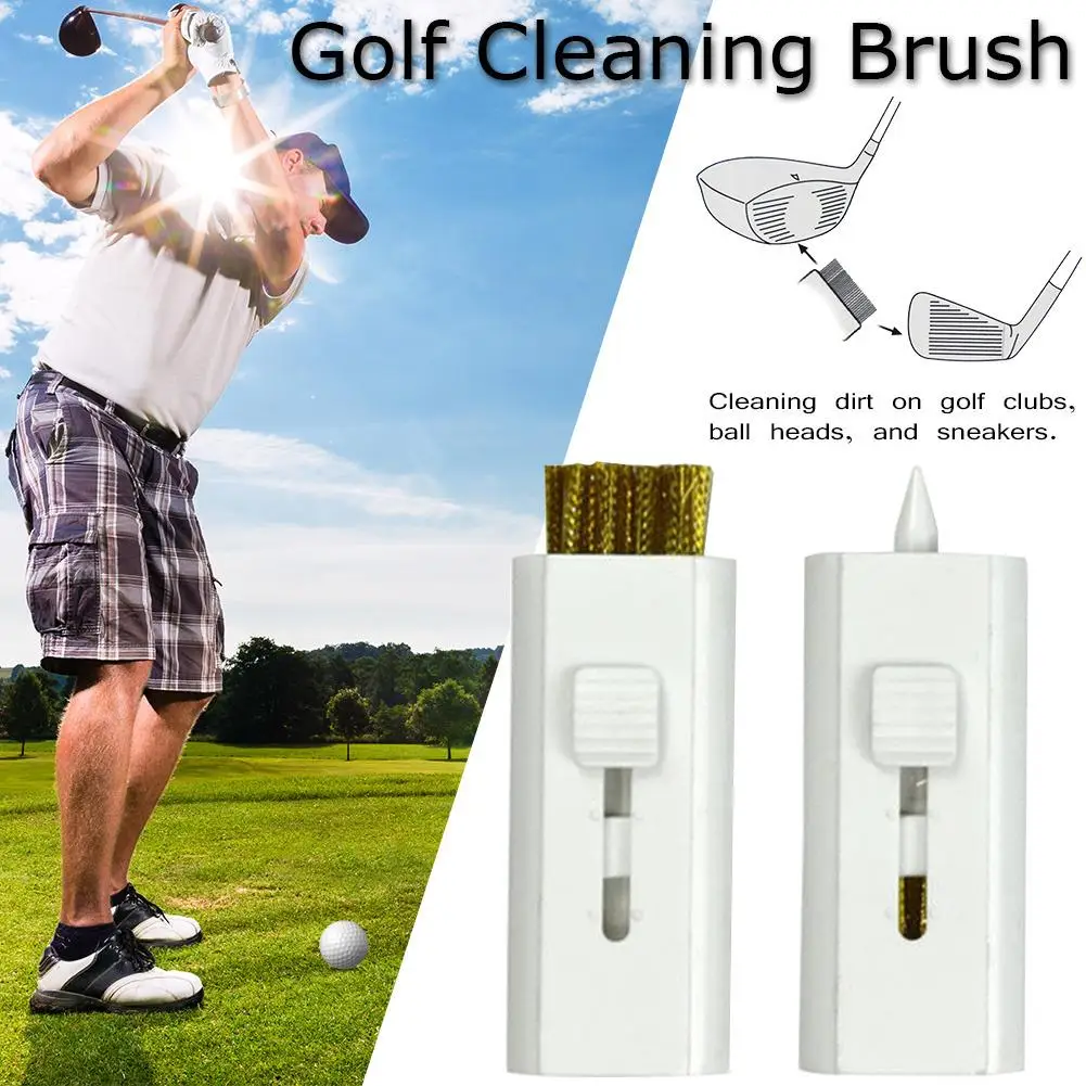 

Dual-Use Mini Golf Brush Sports Hand Cleaning Tool Golf ball Brush with Steel Wire Bristles Cleaner Tool Wholesal