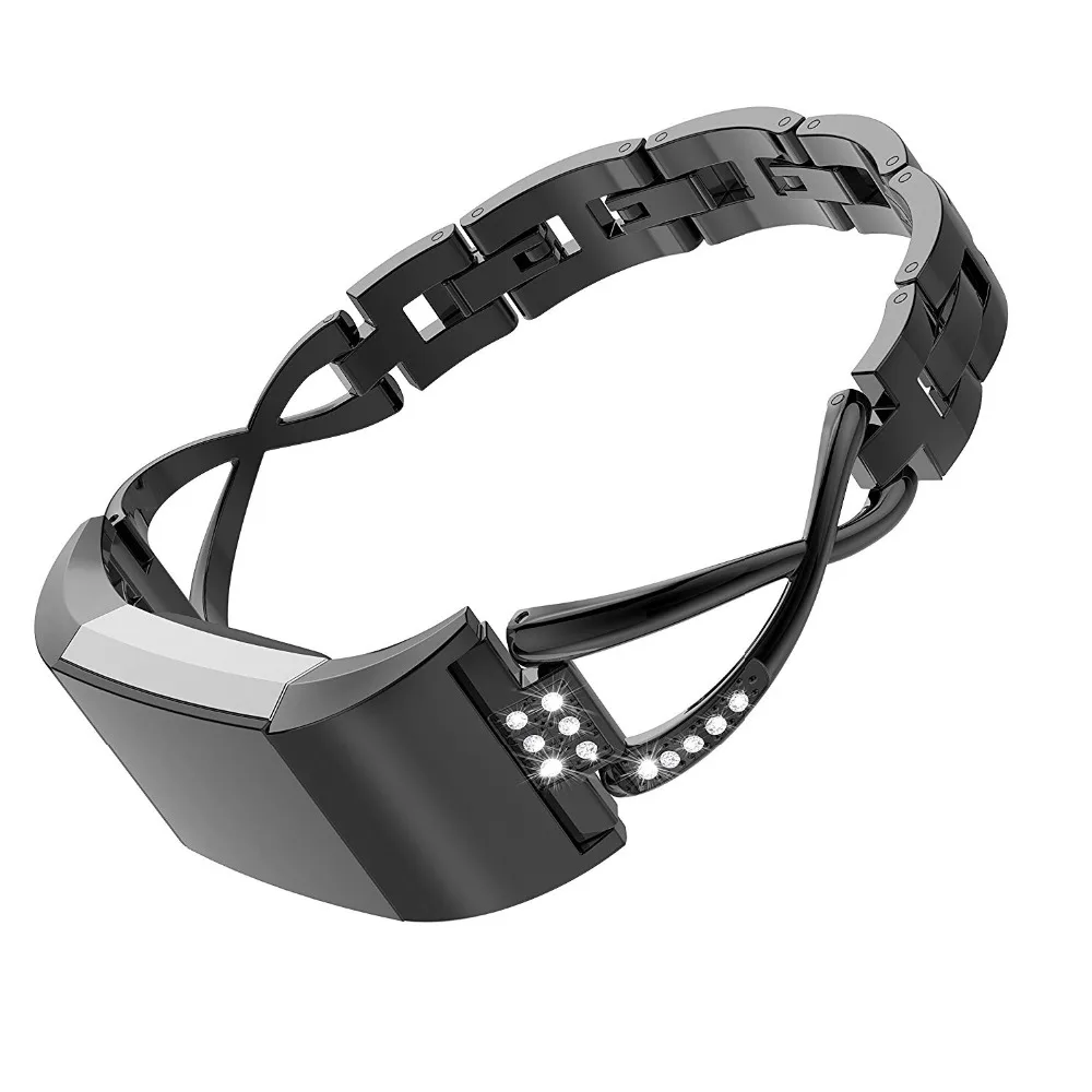 Сменный мужской браслет t для Fitbit Charge 2 браслета из нержавеющей стали