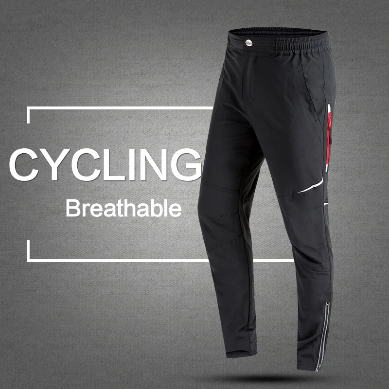 

2017 Spring&Autumn Men Cycling Pants Long Bike Pants Quick Dry Anti-sweat Breathable Pockets Bicycle Trousers Cycling Clothing
