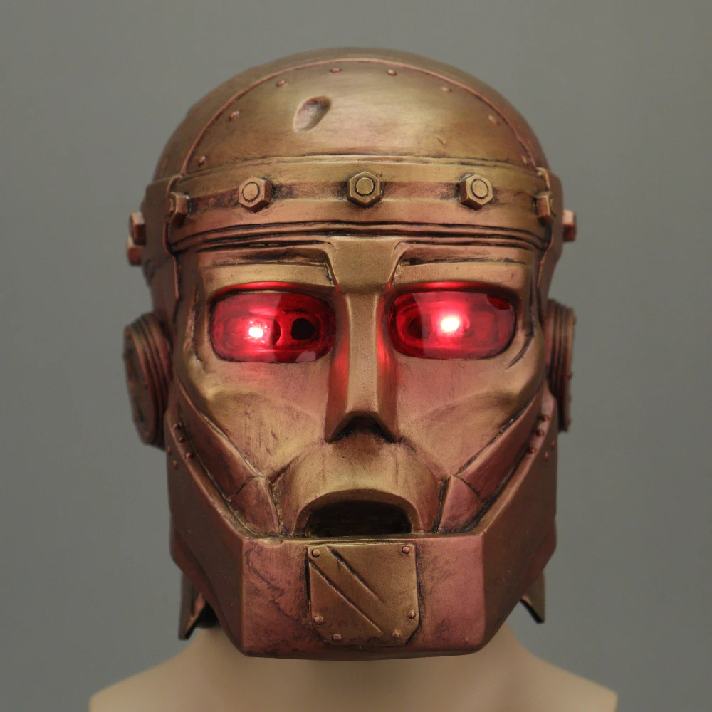 Аниме Doom Patrol маска Robotman светодиодный шлем из латекса супергероя для Хэллоуина