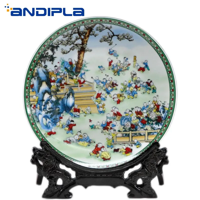 10 дюймовый керамический фарфор Jingdezhen декоративная пластина для дома гостиной