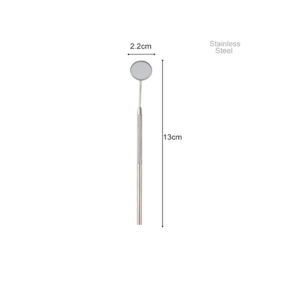 Stainless Slivery Многофункциональное зеркало для наращивания ресниц из нержавеющей стали, портативное зеркало для чистки зубов и рта - Цвет: Stainless Slivery