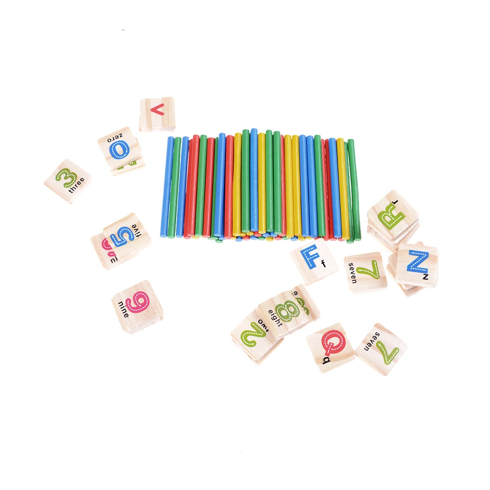 Детские раннего обучения деревянные цифры палка подсчет математики