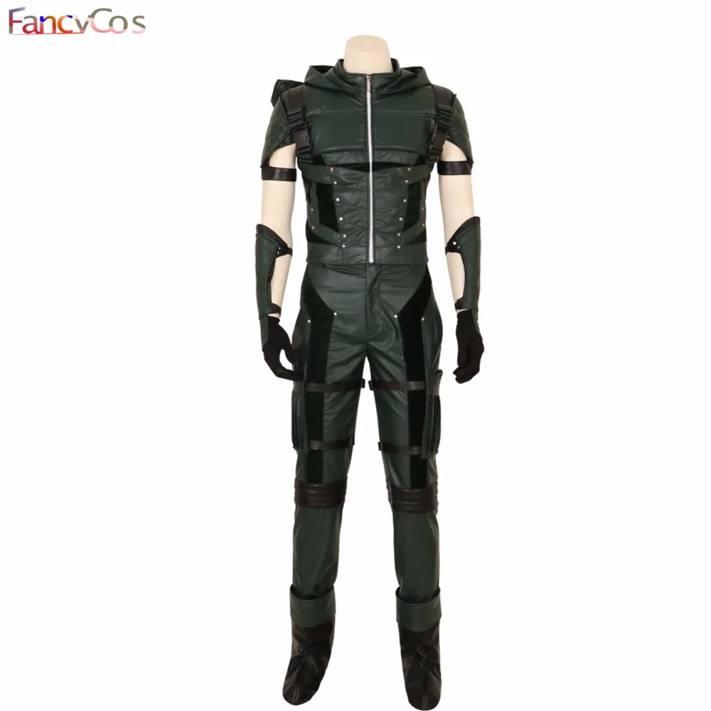 Halloween Green Arrow Season IV Oliver Queen Movie Costume Cosplay  Anime  High Quality Deluxe