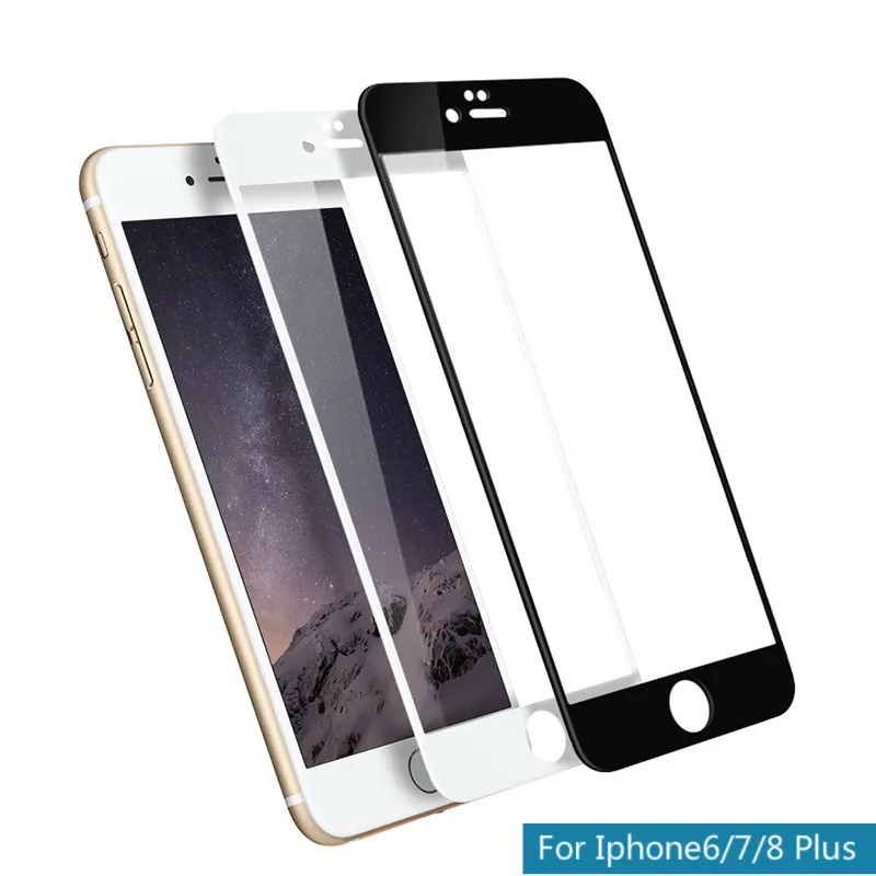3D мягкое закаленное стекло с изогнутыми краями для iphone 7 8 plus полное покрытие
