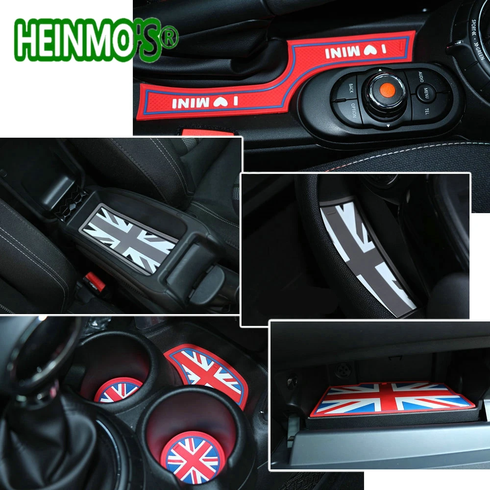 10 шт. для Mini Cooper F56 двери ворота Слот коврик для Mini F56 автомобиля Стайлинг наклейки комплект Противоскользящий коврик для Mini Cooper аксессуары