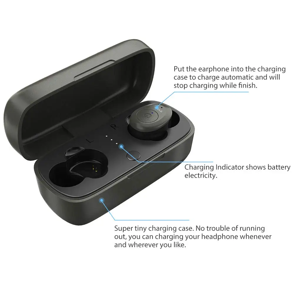 Bluetooth наушники истинный HiFi глубокий бас звук гарнитура беспроводной мини TY08 TWS V5.0