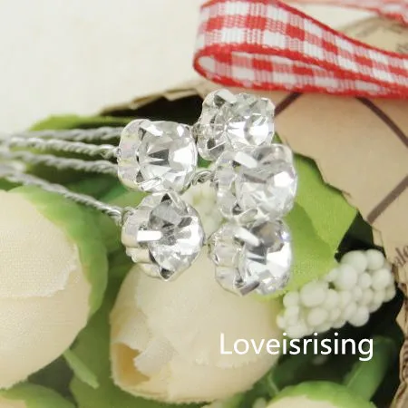 

FREE SHIPPING-36pcs 8mm A-Grade Rhinestone Wedding Flowers Wedding Accessories Wedding Bouquets Bridal Stem Jewelry