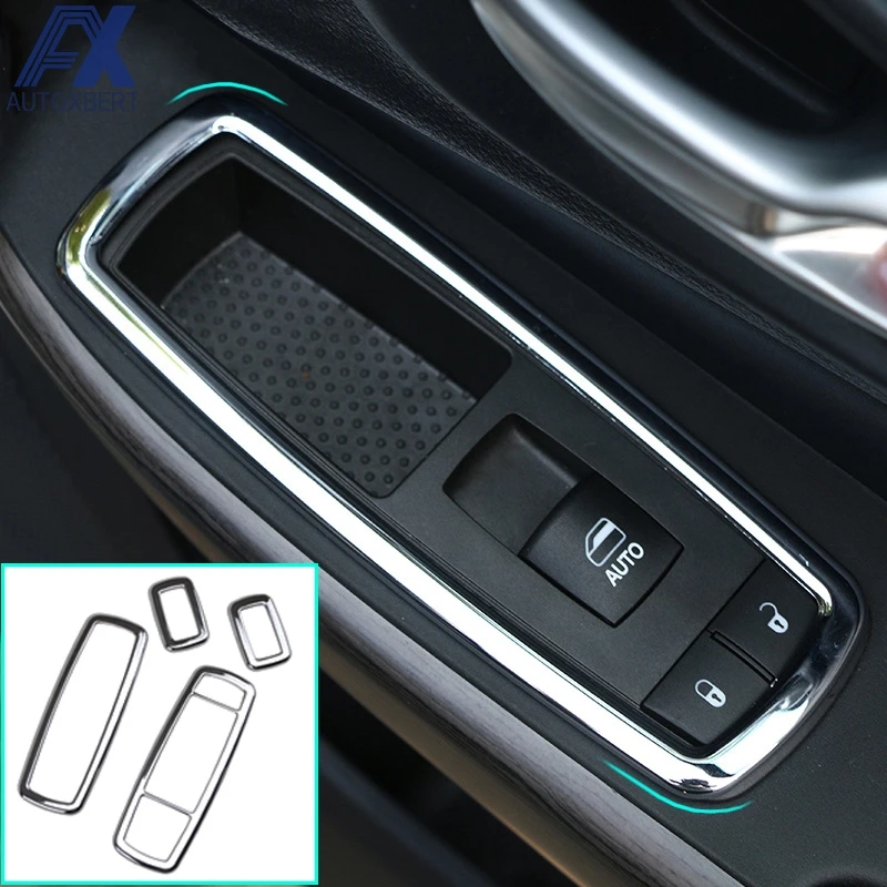 4 шт. хромированные панели переключателя окон для Jeep Cherokee 2014 2019 Dodge Дротика PF Chrysler