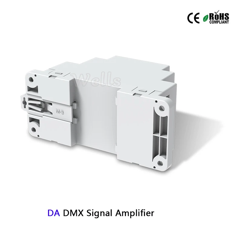DA DMX512 Контроллер усилителя сигнала DC5 24V DIN Rail led DMX усилитель 1CH вход 2ch выход для