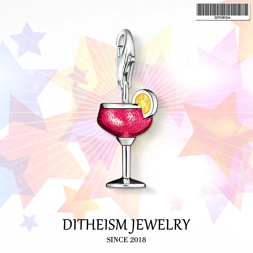 Cocktail Подвеска в виде лапы питомца, модное ювелирное изделие, 925 пробы серебряный милый подарок для женщин, мужчин, мальчиков и девочек, браслет для колье и сумки - Окраска металла: Cocktail