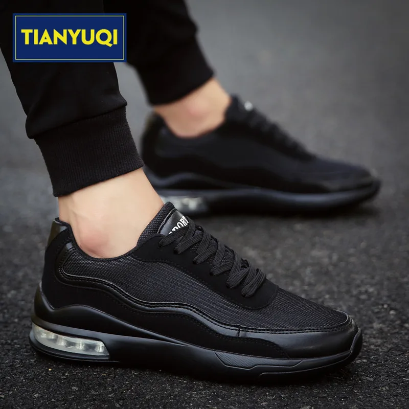 TIANYUQI Cushion Running Shoes For Men Autumn Breathable Mesh Sports Male Outdoor Trainers Jogging Walking Sneakers | Спорт и