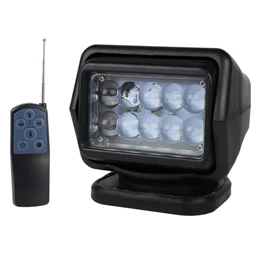 2pcs black 50W морской поиска светильник Светодиодный точечный светильник 12/24V Беспроводной Точечный светильник для лодки грузовики внедорожных черный/белый Корпус 360 вращать 1 шт - Цвет: 2pcs black