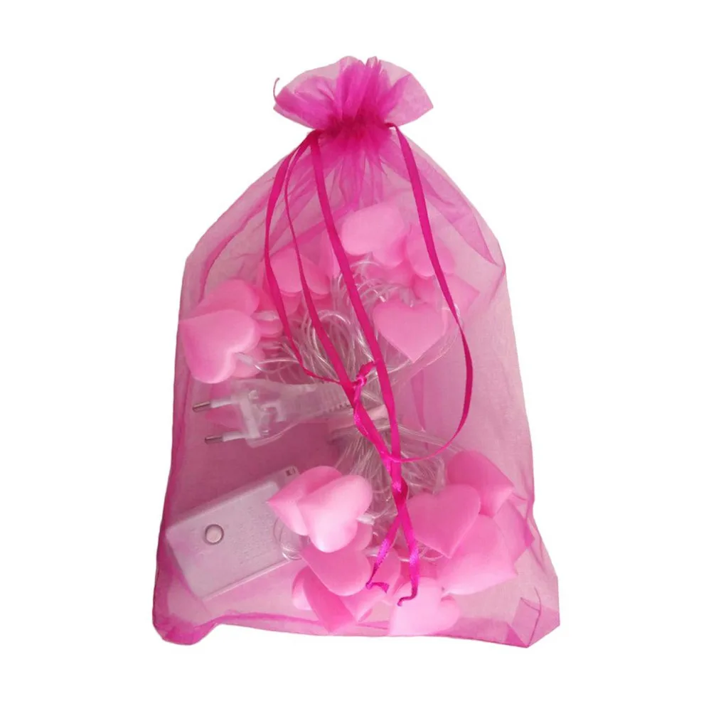 Модный атласный светильник в форме сердца Романтический светодиодный для