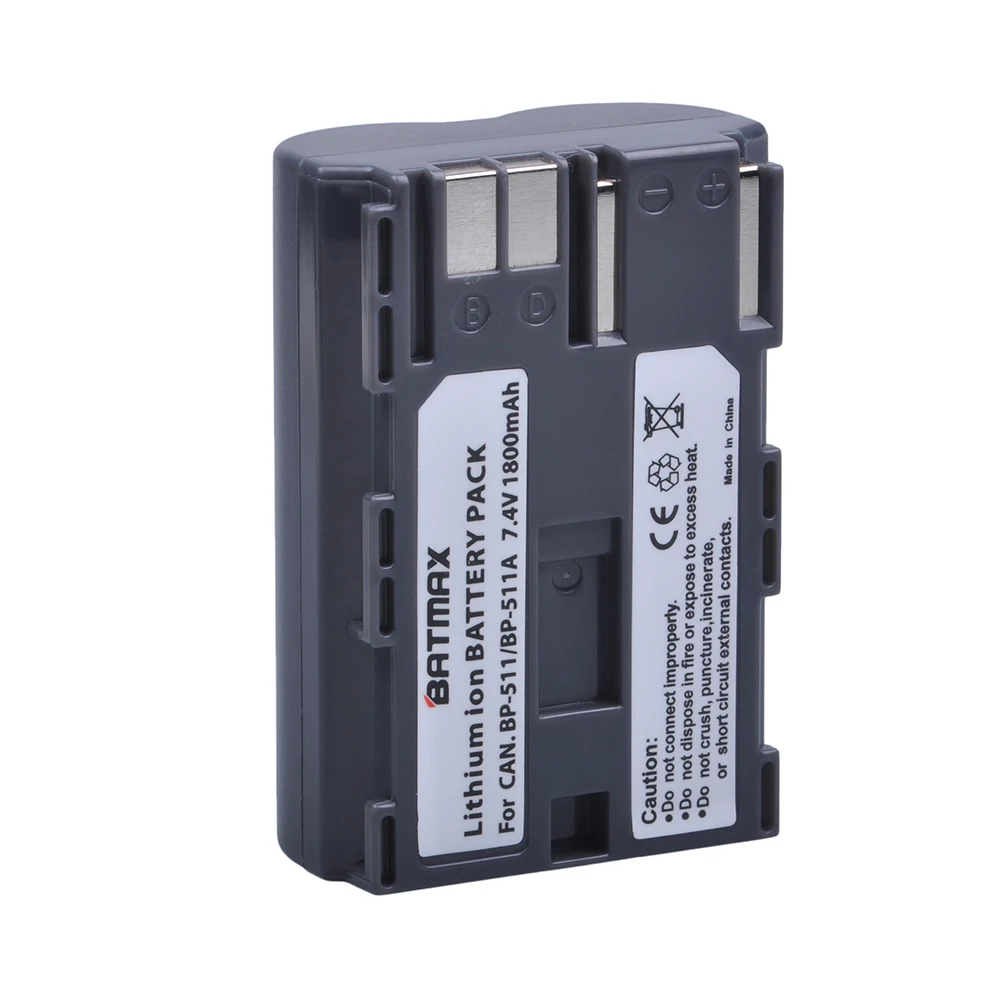 Аккумулятор для фотоаппарата Batmax 3Pc BP-511A BP 511A BP511A и зарядное устройство