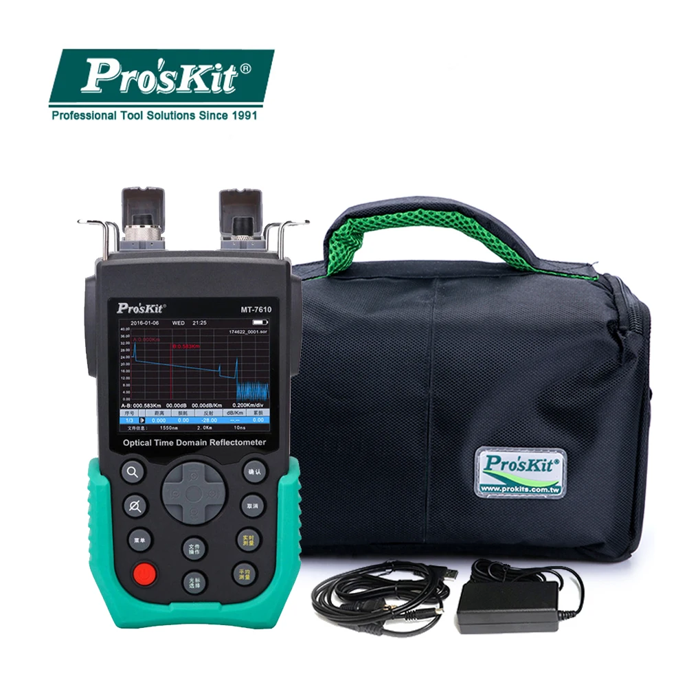Pro'skit MT 7610 OTDR оптический рефлектор с временным доменом тестер оптического
