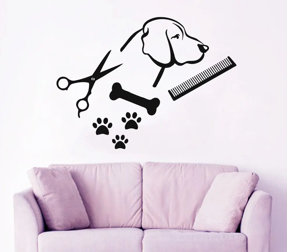 Горячая Распродажа простые Стильные настенные наклейки с изображением собаки