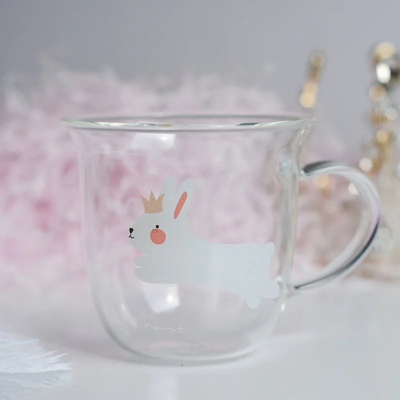Японская Весенняя серия Fine Zakka Tuuli чашка из молочного стекла с короной и лебедем