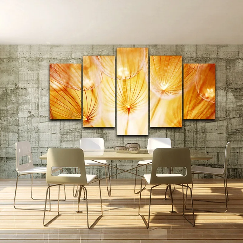 

Artistic Print Drawing on Canvas Framed wall art pictures Spray Oil Painting Decoration Printed Decor for home Dandelion AE0278