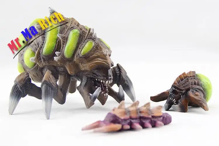 II Zerg обшивка смолы статуя модель Фигурка Игрушка оранжевый и фиолетовый|figure toy|model
