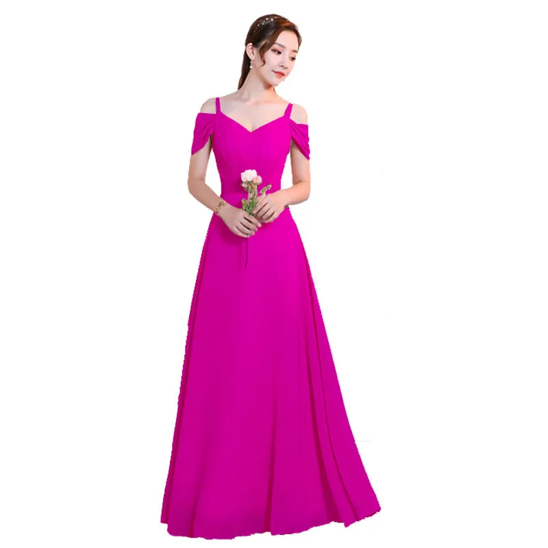 

Beauty-Emily Evening Dresses Charming V-Neck Chiffon Formal Dress Women Elegant Spaghetti Strap Party Dress Robe De Soiree Hot