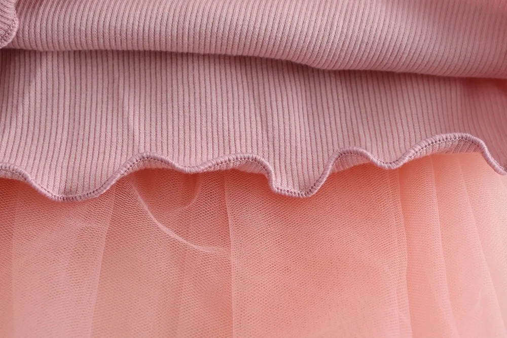 

Girl's Dress Hot Sale Spring Summer Cotton Casual Cute With Mesh Net Yarn Dance Party Kid Princess Dress