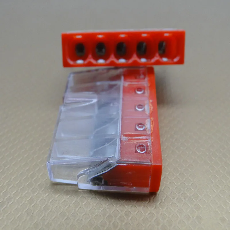 Универсальный компактный провод-коннектор клеммный блок с рычагом 2019 |