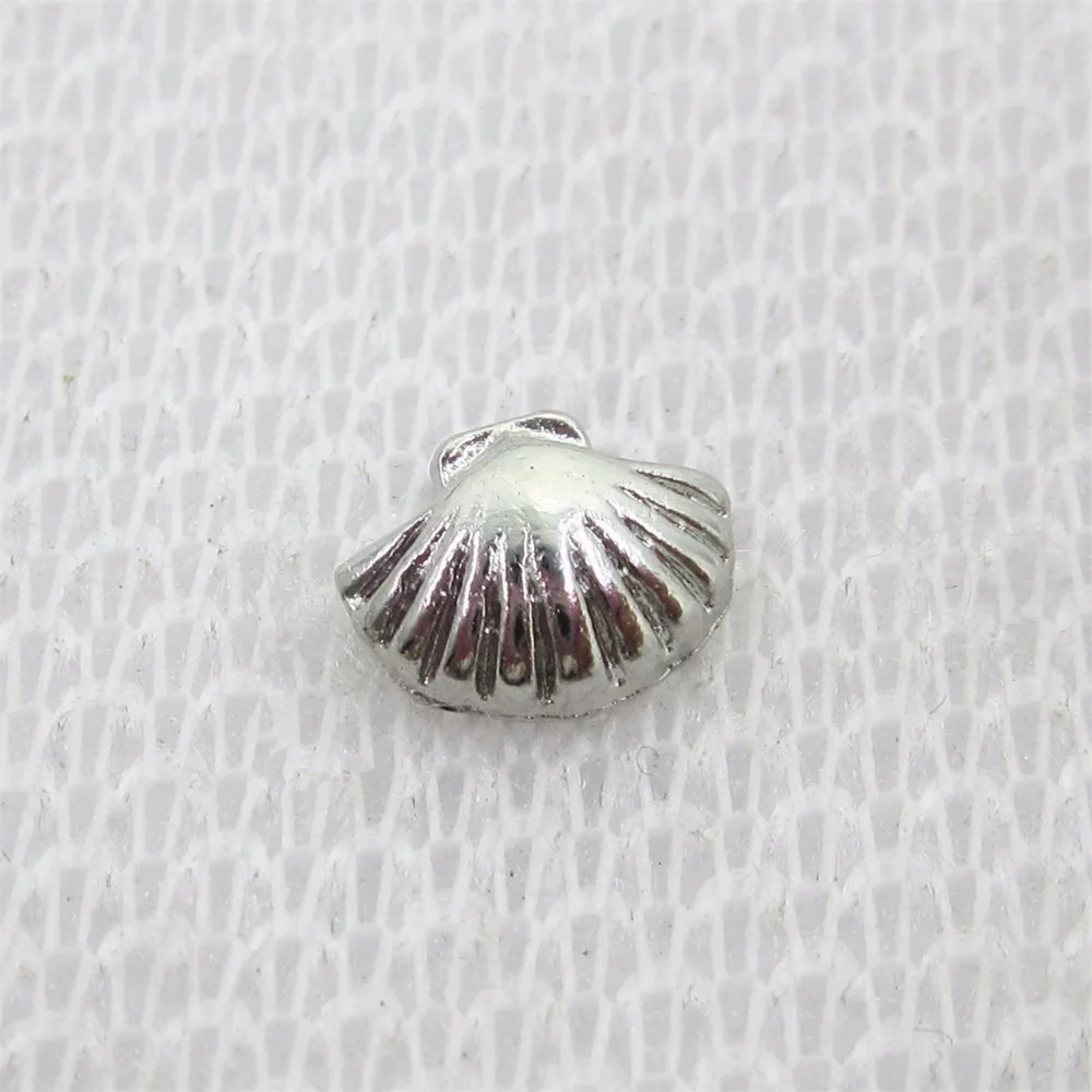 30 шт./партия, серебряные подвески-ракушки