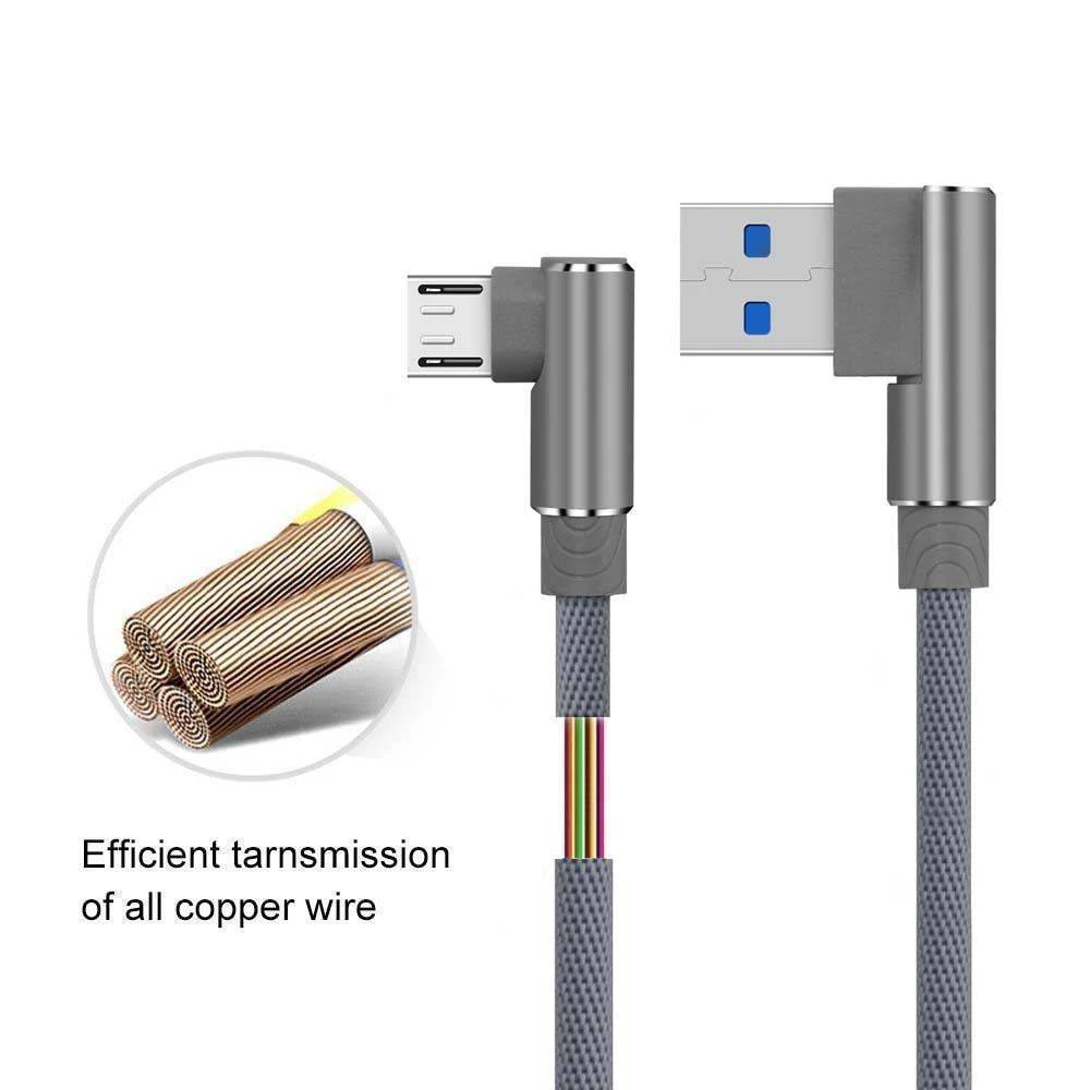 L Форма 1/2/3M Micro Зарядка через usb кабель Нейлон Плетеный Micro-Тип usb-C кабель быстрая зарядки шнур для samsung Xiaomi Android IOS